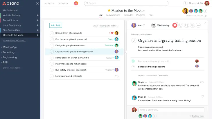 Asana Screenshot