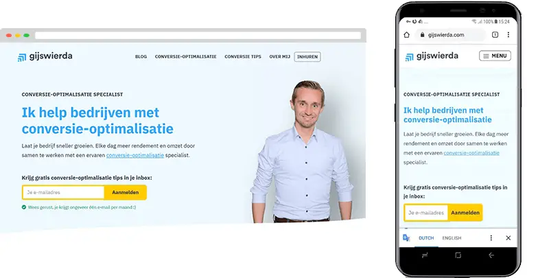 voorbeeld site desktop en mobiel