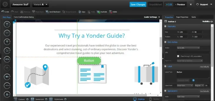 Unbounce Screenshot