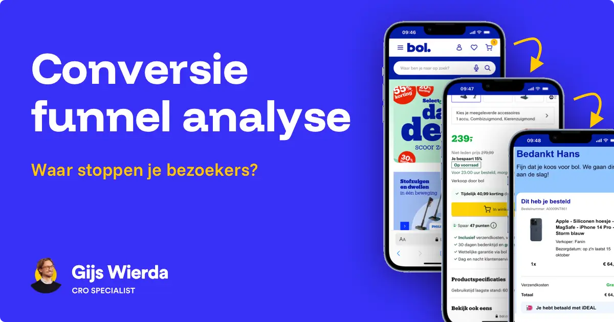 Conversie funnel analyse: waar stoppen je bezoekers?