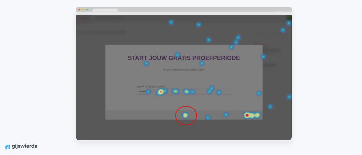 voorbeeld clickmap