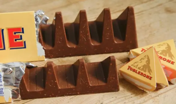 Toblerone voorbeeld kleinere porties