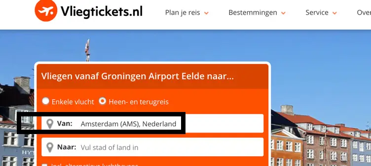 bouncerate vliegticket